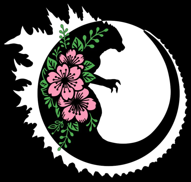 Cherry Blossoms & Godzilla (multi-color)