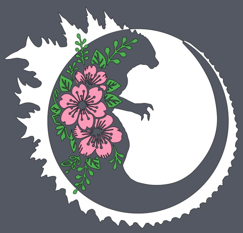 Cherry Blossoms & Godzilla (multi-color)