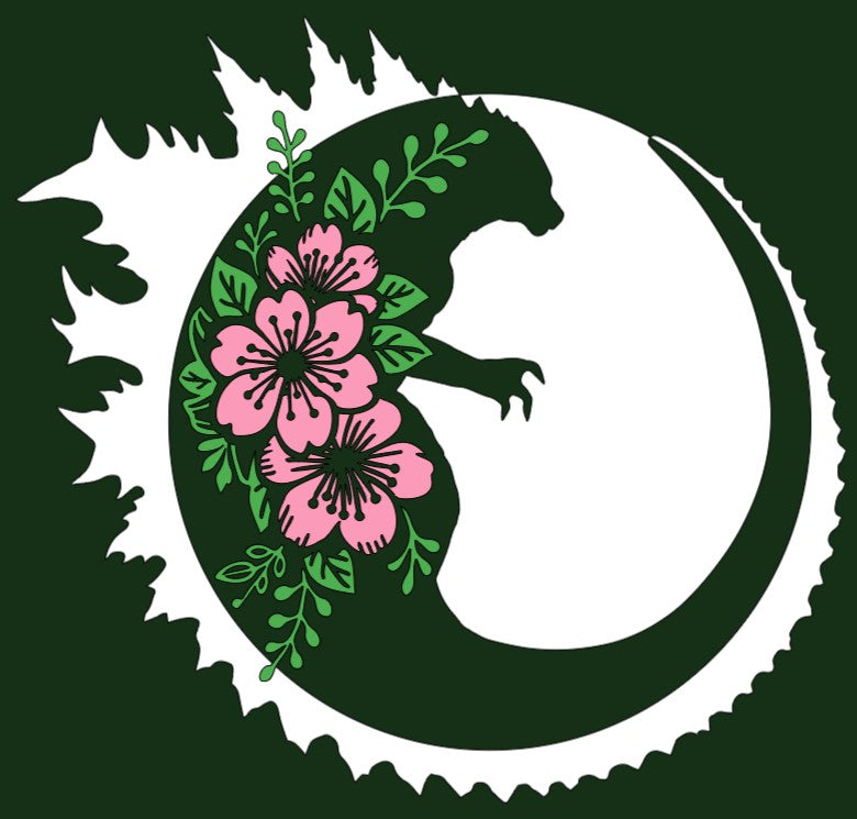 Cherry Blossoms & Godzilla (multi-color)