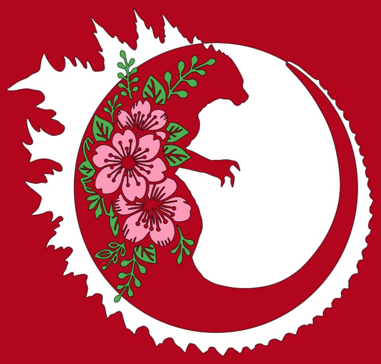 Cherry Blossoms & Godzilla (multi-color)
