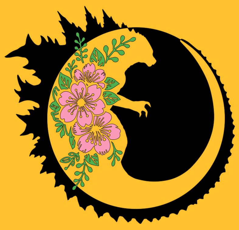 Cherry Blossoms & Godzilla (multi-color)
