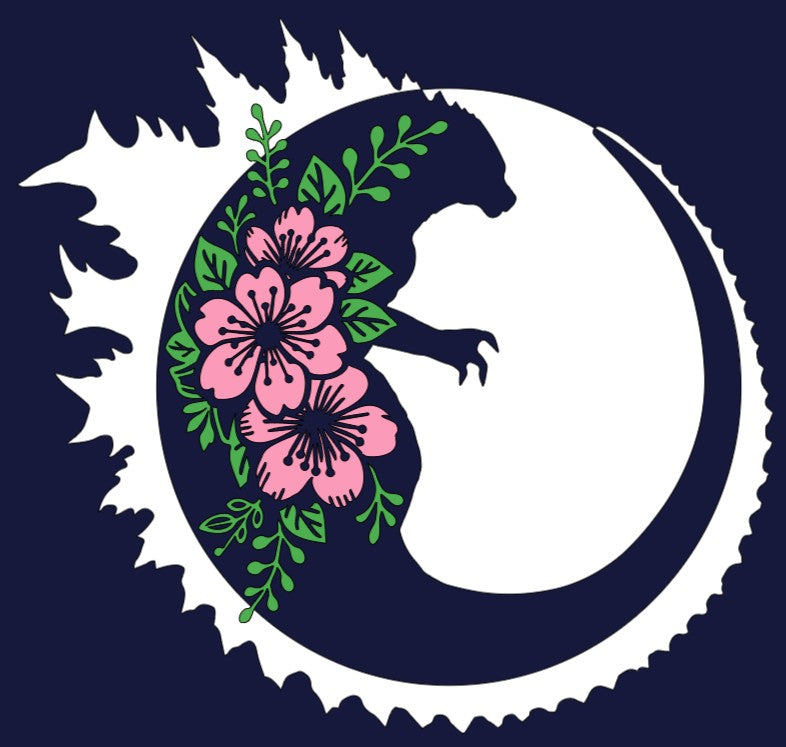 Cherry Blossoms & Godzilla (multi-color)