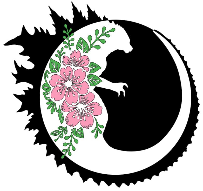 Cherry Blossoms & Godzilla (multi-color)