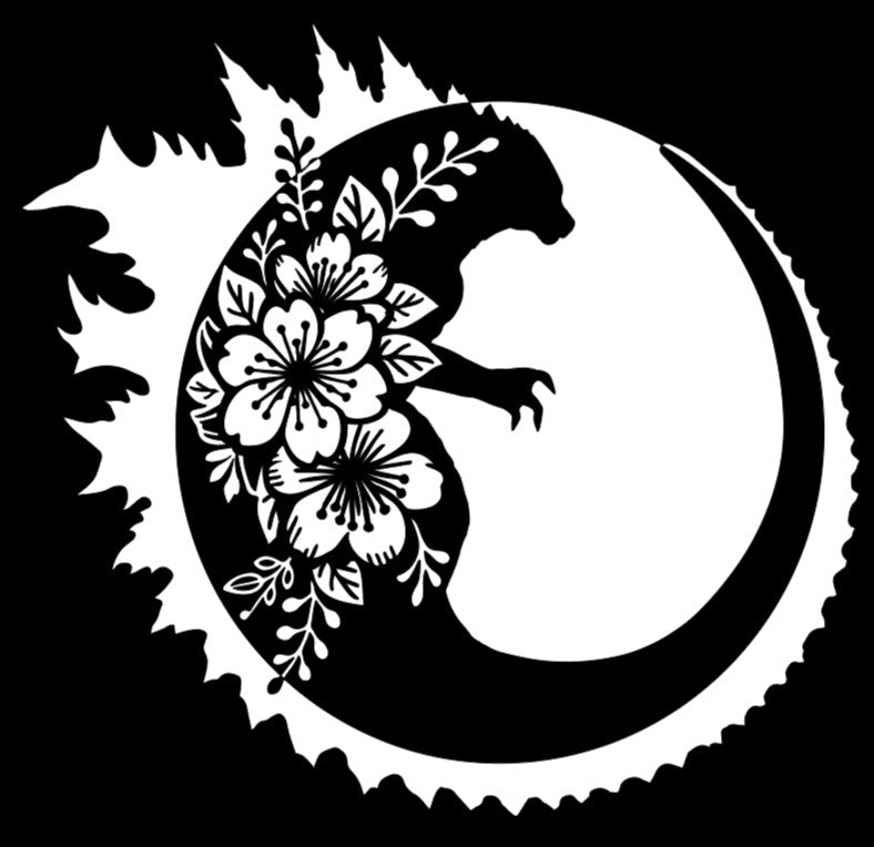 Cherry Blossoms & Godzilla