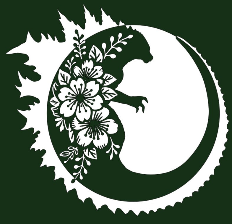 Cherry Blossoms & Godzilla
