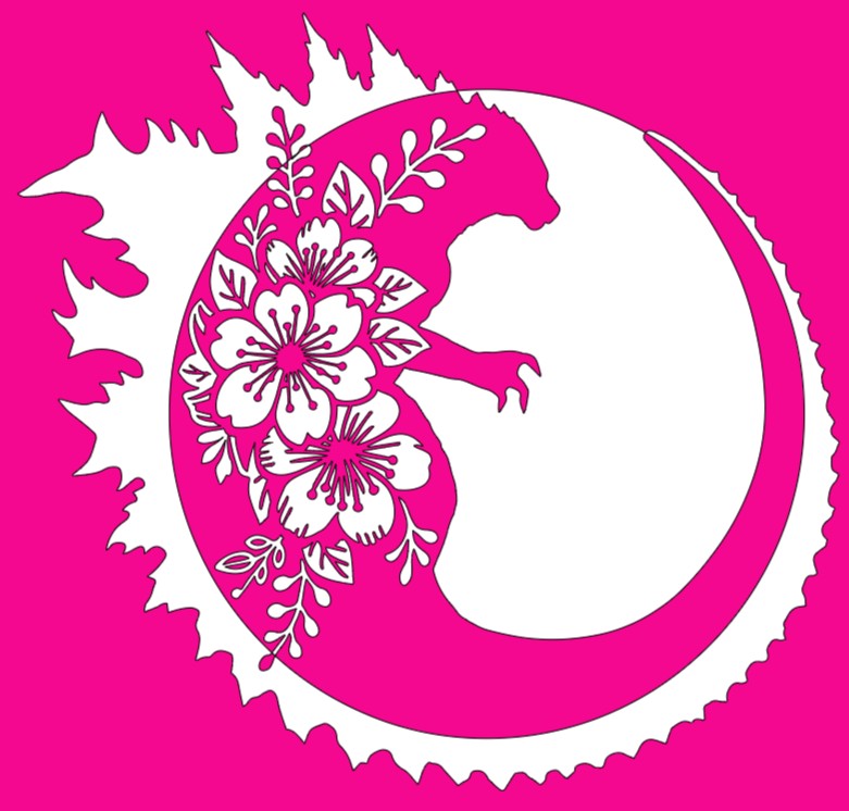 Cherry Blossoms & Godzilla