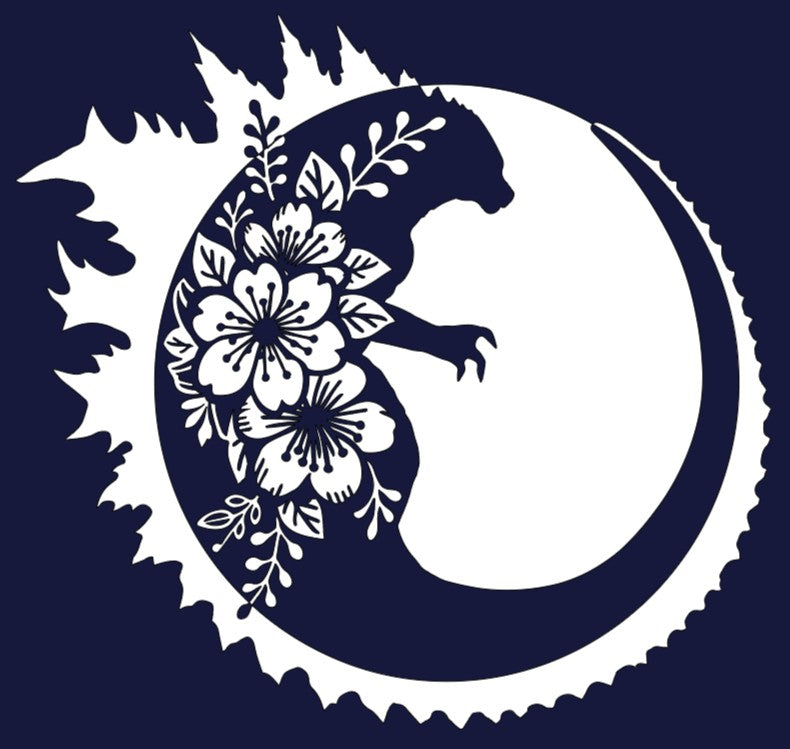 Cherry Blossoms & Godzilla