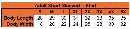 SIZE GUIDE_adult short-sleeve