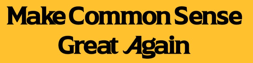 Make Common Sense Great Again
