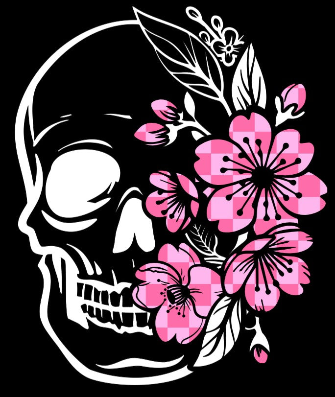 Skull & Checkered Cherry Blossoms